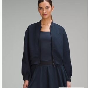 Lululemon Textured Zip-Front Track Jacket (True Navy)